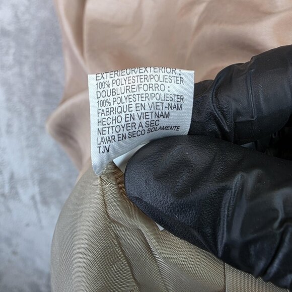 Tahari Arthur S Levine Dress Womens 4P Petite Champagne Gold Sheath Sleeveless - Picture 9 of 10